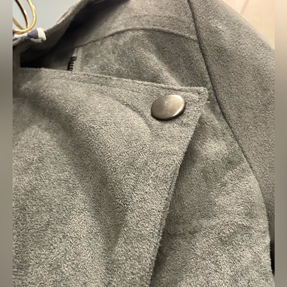 Ark NC Ultra Swede Jacket, NWOT, Grey, Motorcycle Style Zip Front & Sleeve, Sz S - Picture 5 of 16